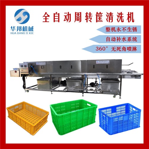 【華邦機械】 周轉筐清洗機 蔬菜筐清洗機 托盤清洗機